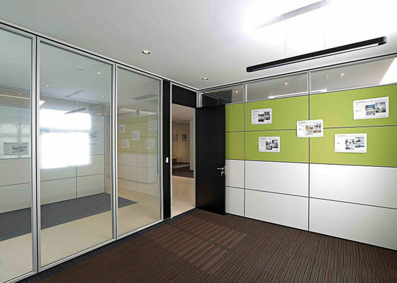 Relocated Reusable Acoustic Glass Office Partitions Panel Hooked Partition System