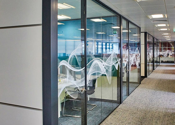 Sound Acoustic Glass Partition Long Service Life Single Glass Partition Wall Full Version