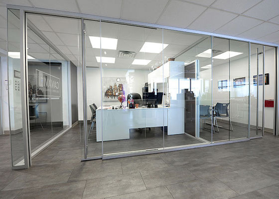 Sound Acoustic Glass Partition Long Service Life Single Glass Partition Wall Full Version