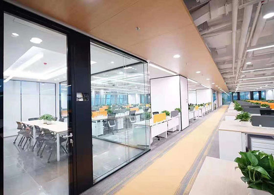 modular easy install 108mm thickness frame 12mm+12mm double glass partition wall