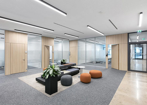 PDLC Smart Dimming Glass Partition Wall with Aluminum Frame