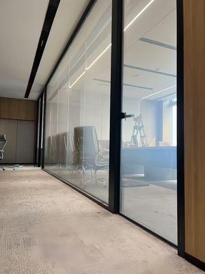 Aluminum PDLC Smart Glass Partition Wall with Tempered Glass