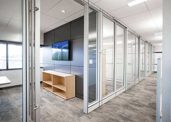 Office Fixed Aluminum Partition Wall Aluminum Frame Full Height Partition Wall