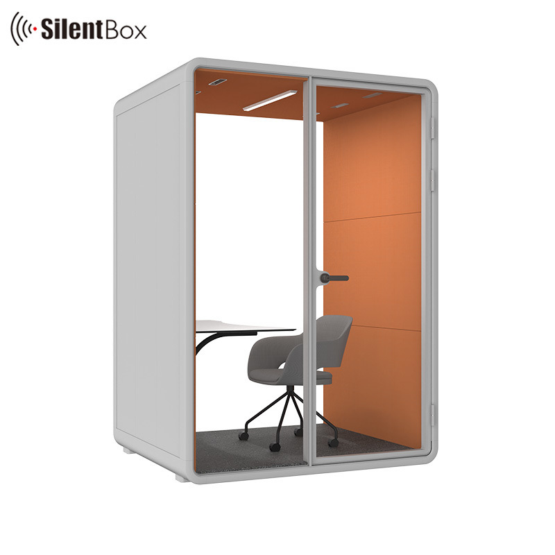 Modern Steel Frame Silent Booth with Modular Design and 2 Years Warranty for Private Meetings