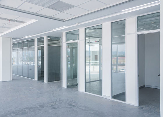 Abnehmbare feste Trennwand Feste vorgefertigte Glaswandplatten für Büro