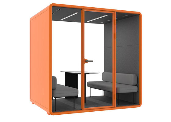 Geräuschdichte Bürokapseln unterstützen Installation Zugangskontrollsystem für Produkt in der Messe zu zeigen und sprechen in stillen Kabine