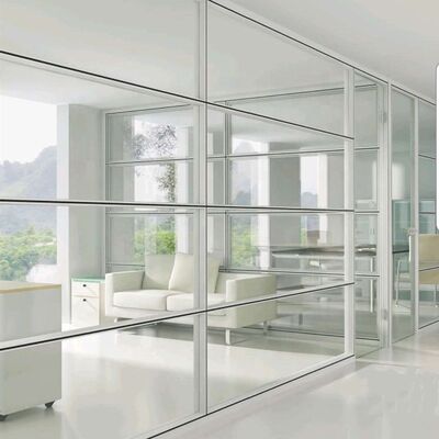 Büro-Aluminium-Glas-Trennwand Gerahmte Glas-Trennwand Vertikales Rahmenprofil