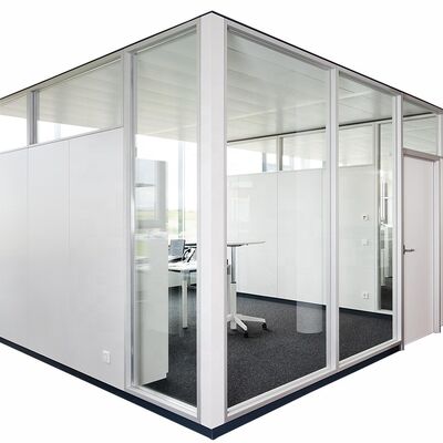 Akustische Modular klare gehärtetes Glas Trennwand für Büro